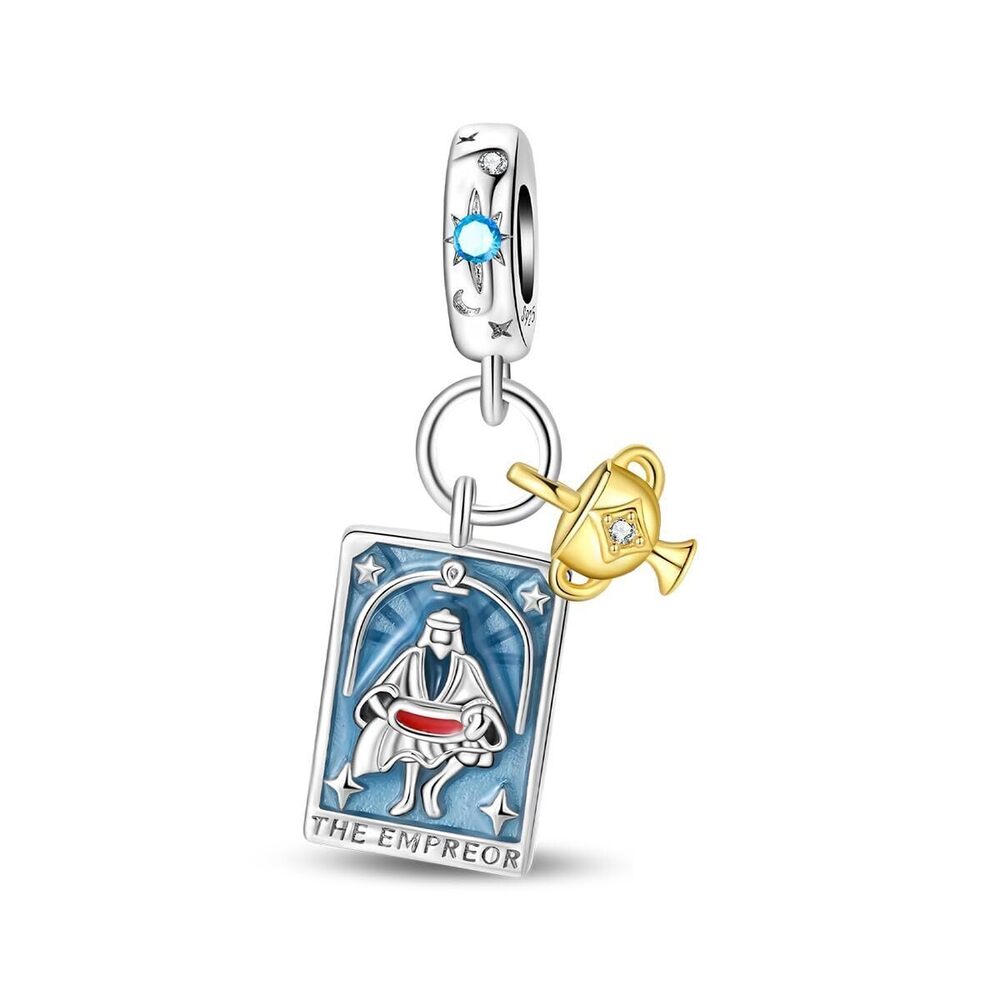 8489 S925 Sterling Silver Charm Beads Tarot Cards Beads fits for Pandora